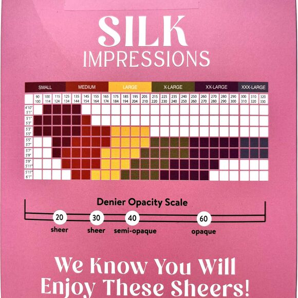 NEW SILK Impressions Rich Tan Sheer Light Support Pantyhose XXXL(Rich Tan) 2pr - Picture 4 of 4